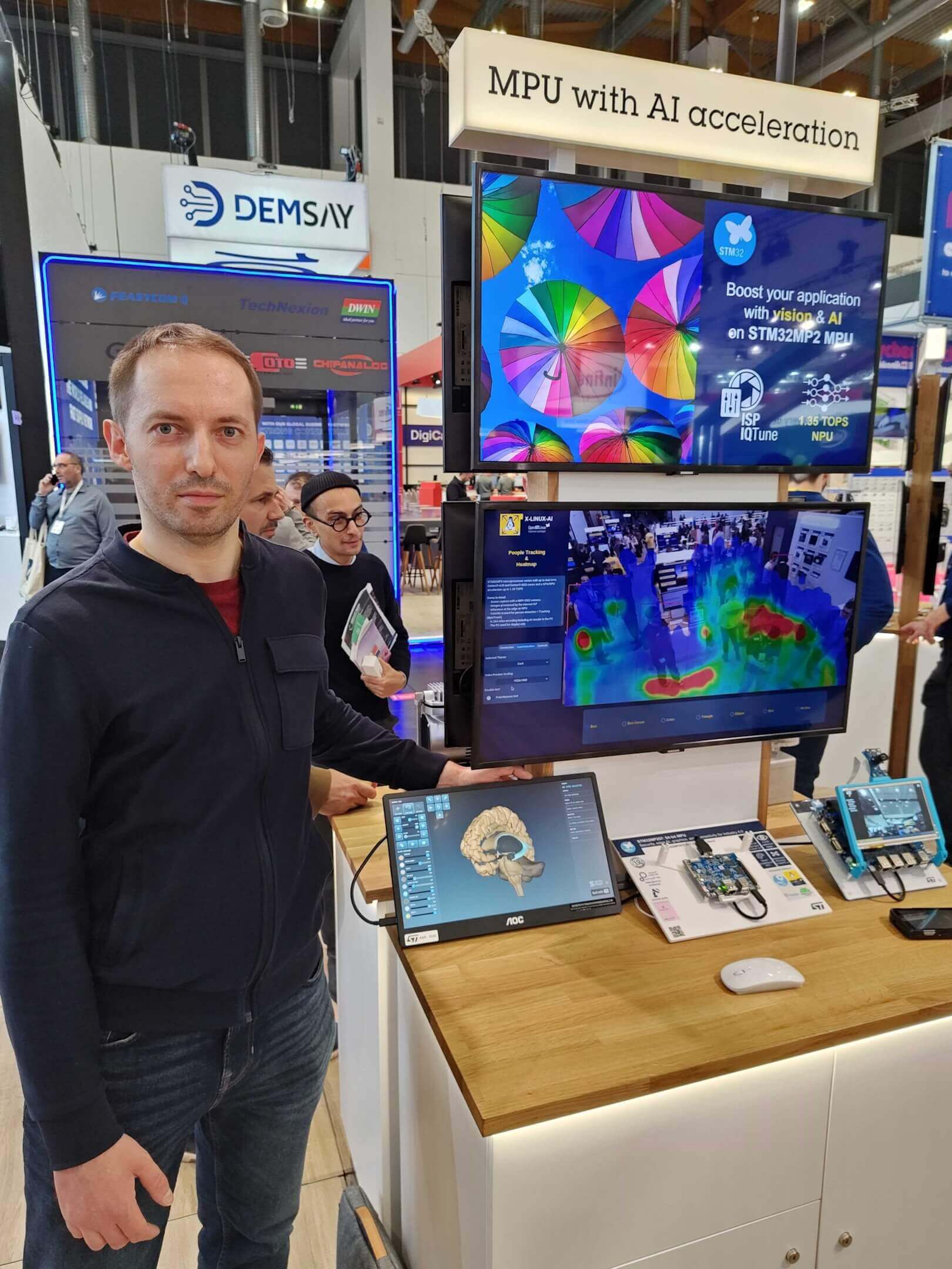 Adam Sowa - CTO as Scythe with our demo at ST booth