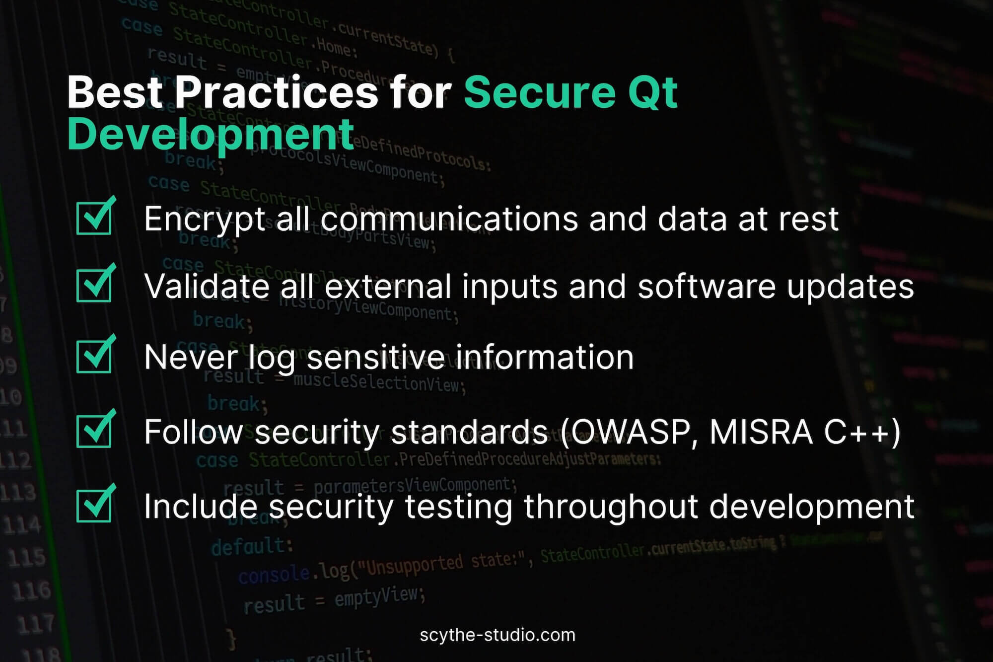 Best practces for secure Qt