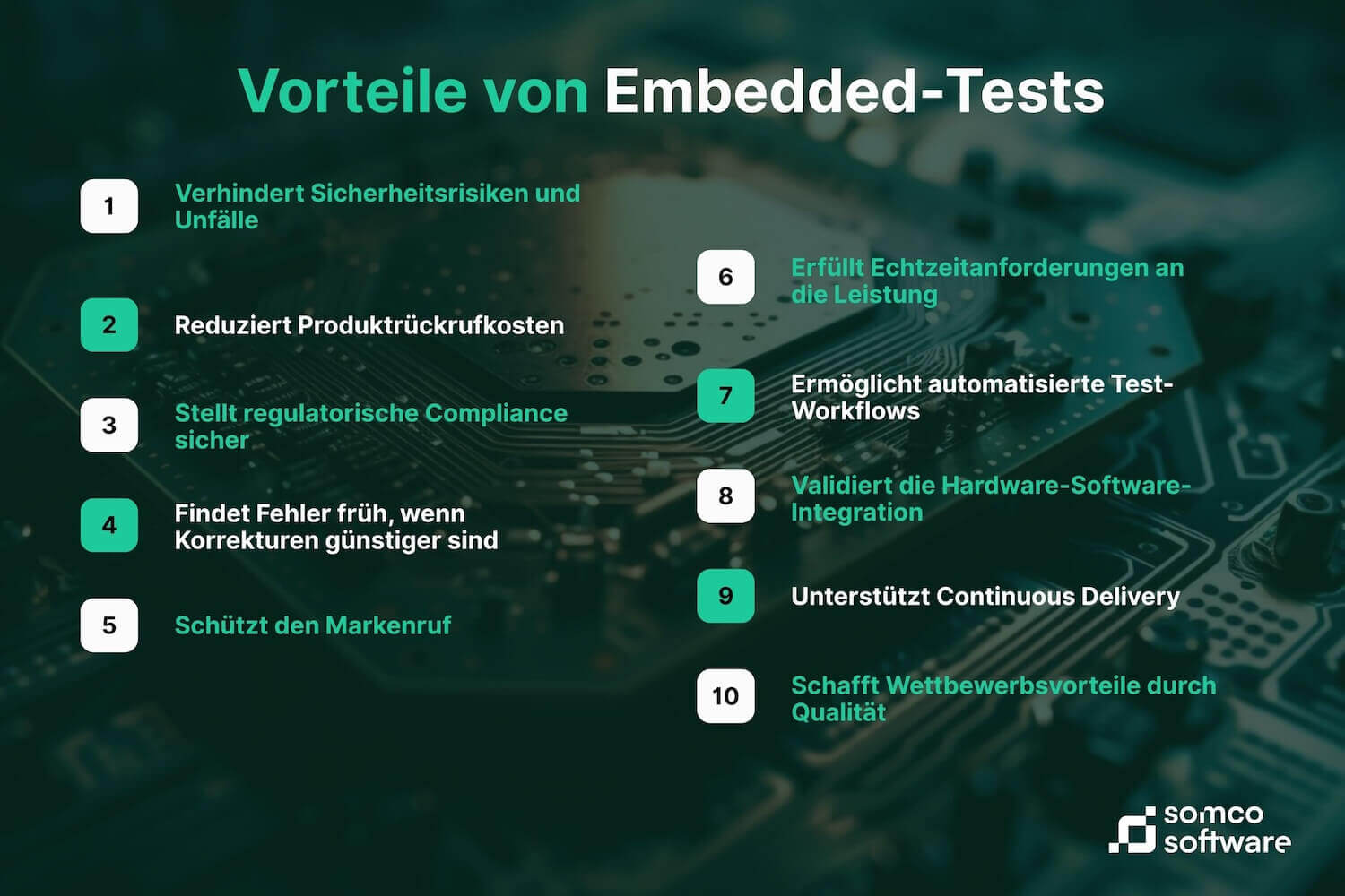 Vorteile von Embedded-Testing