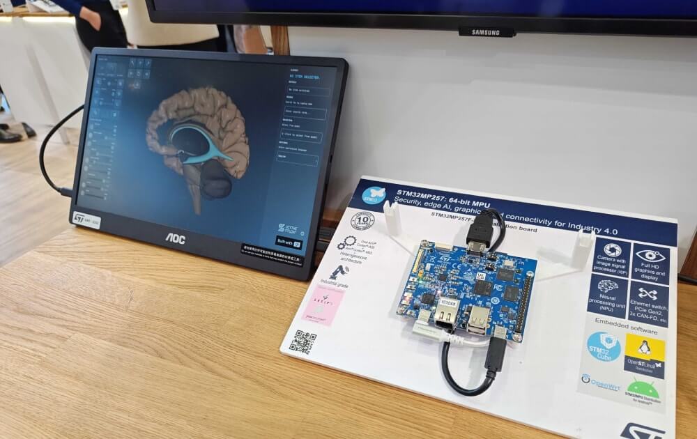 Qt-GUI-Demo von Somco Software am Stand von STMicroelectronics